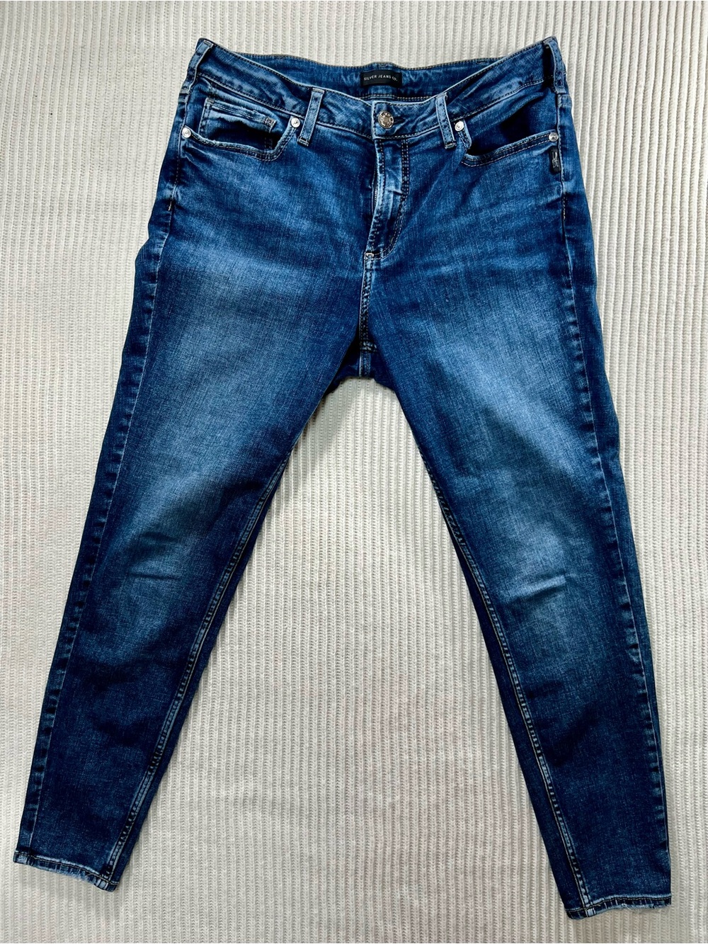 A-011 Silver Jeans Dark Blue Skinny Jeans